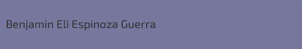 Benjamin Eli Espinoza Guerra